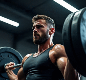 homem levantando peso