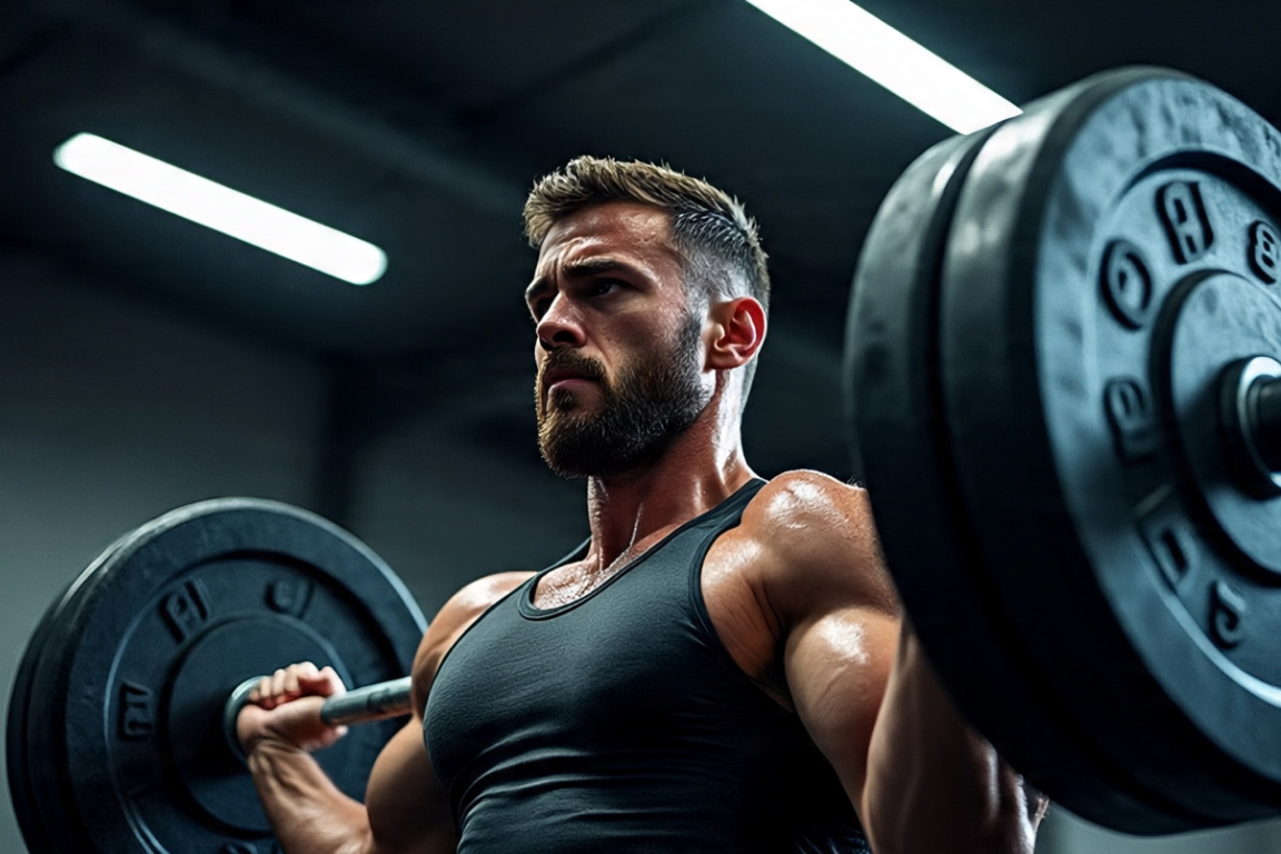 homem levantando peso