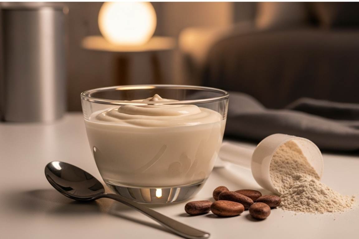 pudim fitness de caseina