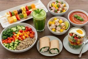 Mesa com 7 Receitas Saudáveis: Alimentação Leve e Nutritiva para uma da Boa Forma no Verão