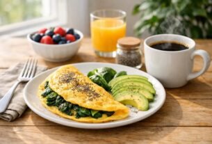 Alimentos do café da manhã sobre uma mesa - A Receita de Café da Manhã que Queima Gordura da Barriga