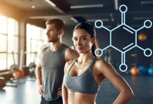 Uma mulher jovem olhando para frente e um homem ao fundo - Estilo de Vida Fitness e Cortisol: Como Equilibrar Saúde e Performance