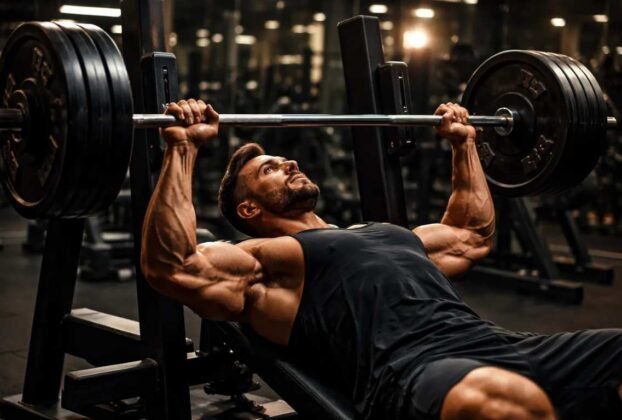 Homem no supino - A Ciência de Construir Músculos